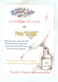 Podziękowanie od Akademii Małego Smerfa z Glinojecka