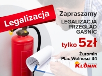Legalizacja gaśnic - tylko 5zł
